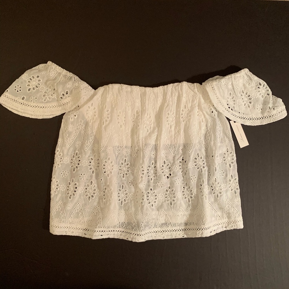 Lovers + Friends REVOLVE strapless eyelet top